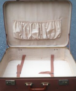 Location valise vintage marron deco mariage