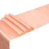 Tissu satin pêche 36cm 9M chemin de table