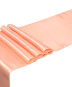 Tissu satin pêche 36cm 9M chemin de table