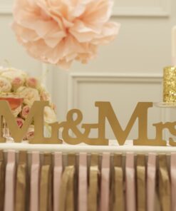 Location lettres Mr & Mrs lettres en bois doré