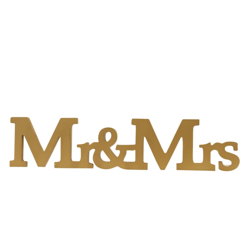 Location lettres Mr & Mrs lettres en bois doré Location lettres Mr & Mrs lettres en bois doré
