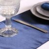 Tissu satin bleu marine 36cm 9M chemin de table