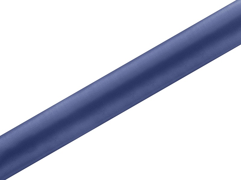 Tissu satin bleu marine 36cm 9M chemin de table Tissu satin bleu marine 36cm 9M chemin de table