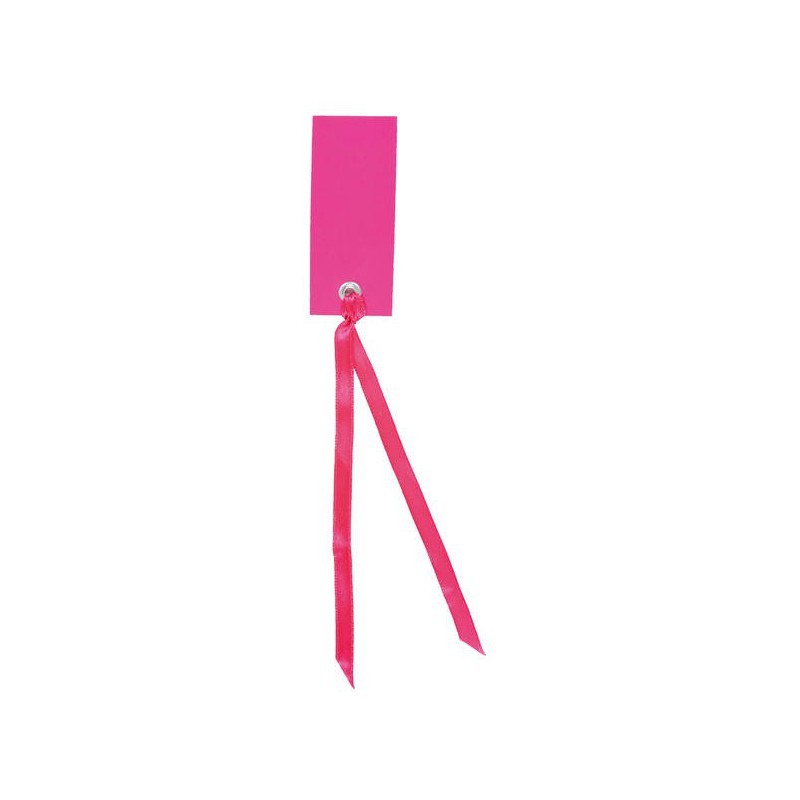 Etiquette avec ruban marque place rose fuchsia Etiquette avec ruban marque place rose fuchsia