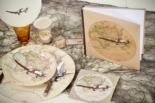Le livre d'or mariage voyage vintage avion Le livre d'or mariage voyage vintage avion