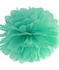 Le pompon en papier vert menthe 35cm
