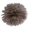 Le pompon en papier brun chocolat 35cm
