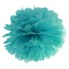 Le pompon en papier turquoise foncé 35cm