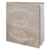 Livre d'or en bois naturel "boho guest book"