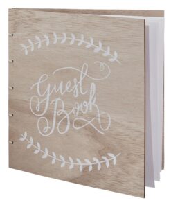 Livre d'or en bois naturel 