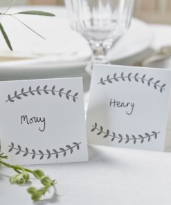 10 cartes marque place bohème feuillage vert