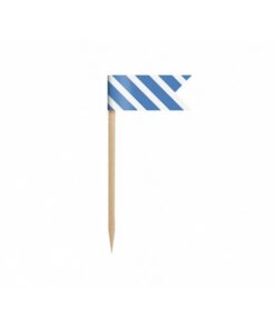 Déco gâteau drapeau bleu mini flags cupcake topper