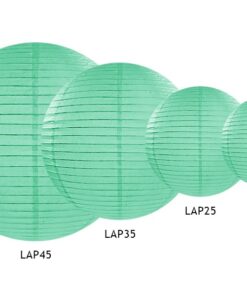 1 lanterne japonaise en papier vert menthe 35 cm