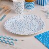 8 assiettes étoile bleue table anniversaire