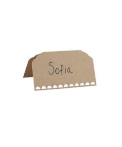 10 marque-places kraft carte de table carton