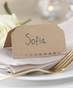 10 marque-places kraft carte de table carton