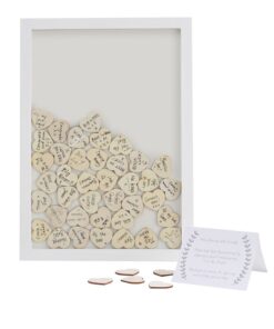 Cadre livre d'or original et coeur en bois