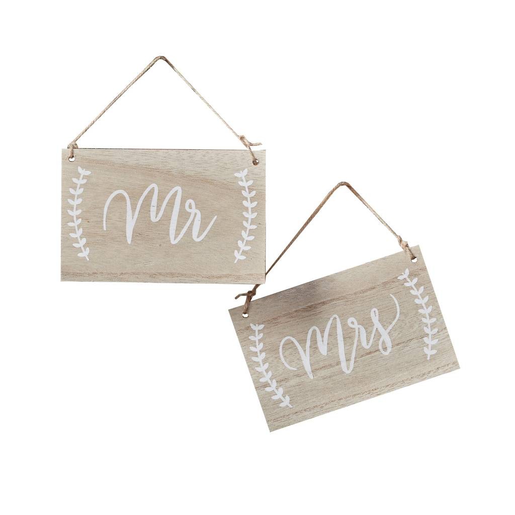 2 pancartes en bois Mr & Mrs mariage dos chaise 2 pancartes en bois Mr & Mrs mariage dos chaise