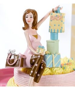 Figurine gateau baby shower cake top Mum to Be