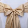 Location noeud de chaise or clair satin gold
