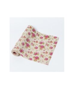 Chemin de table tissu shabby fleur 5M