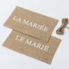 Location 2 dos de chaise fanions jute mariés