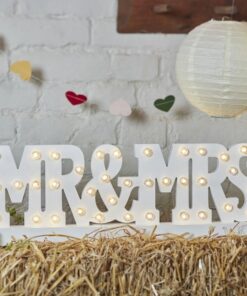 Location led lettres lumineuses mariage Mr & Mrs