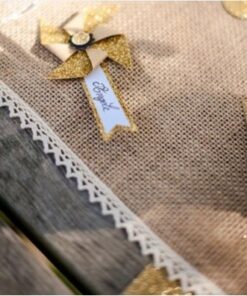 Chemin de table toile de jute dentelle 5M 28cm