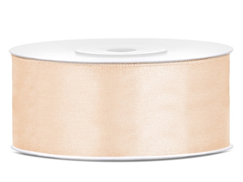 Ruban de satin large 25mm ivoire 25M Ruban de satin large 25mm ivoire 25M