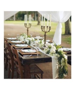 Chemin de table tissu lin naturel 28cm 5M