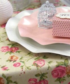 Chemin de table tissu shabby fleur 5M