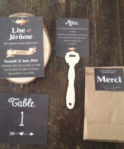25 bâtonnets en bois porte carte cérémonie mariage