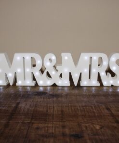 Location led lettres lumineuses mariage Mr & Mrs