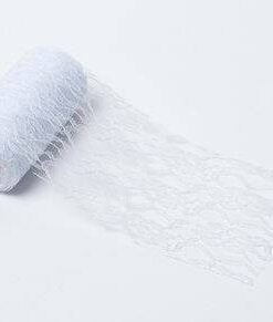 Ruban de dentelle blanche 10cm large rouleau 10M