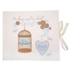 Livre d'Or guest book "love birds" bleu or mariage romantique