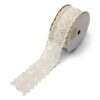 Ruban dentelle naturelle coton ivoire 5,4 cm 5M