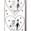 Mouchoirs mariage mariés rigolos coeurs