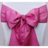 Location noeuds de chaise rose fuchsia tissu satin