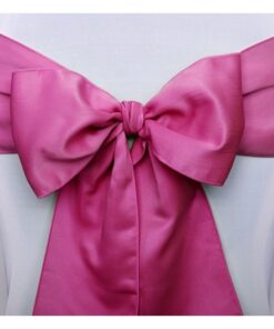 Location noeuds de chaise rose fuchsia tissu satin