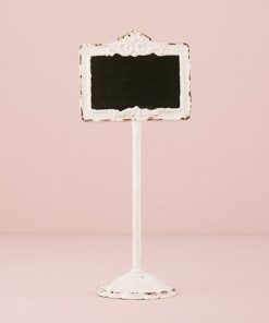 LOCATION ardoise sur pied marque table mariage romantique en métal