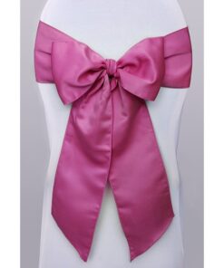 Location noeuds de chaise rose fuchsia tissu satin