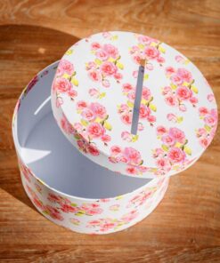 Urne tirelire mariage shabby liberty ronde