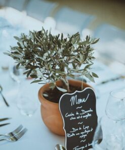 LOCATION ardoise vintage avec son chevalet blanc