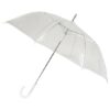 Parapluie mariage PVC tansparent canne blanche