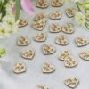 Confettis coeur en bois Mr & Mrs BOHO