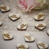 Confettis coeur en bois Just Married