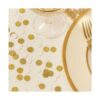 Confettis ronds crème ivoire et or gold glitter