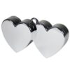 Poids pour ballons double coeur gris argent