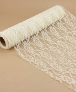 Chemin de table Dentelle Rétro Ivoire