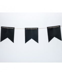 Guirlande fanion ardoise DIY avec craie et ficelle jute